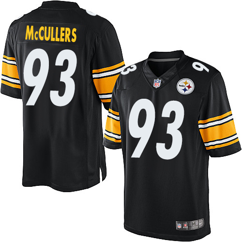 Men's Limited Dan McCullers Nike Jersey Black Home - #93 NFL Pittsburgh Steelers
